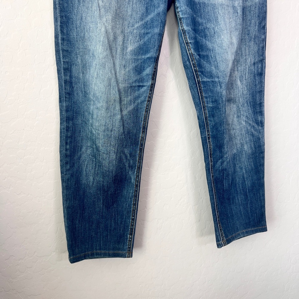 Kut from the Kloth Size 12 Jeans Medium Wash Whiskered Slim Straight Denim - Picture 3 of 11